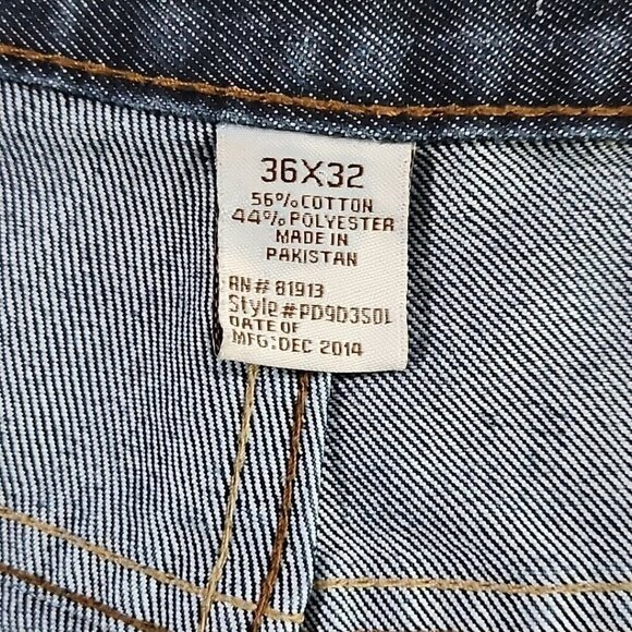 PD&C Jeans Men's 36x32 Dark Wash Blue Comfort Stretch Fit Retention - Picture 9 of 16